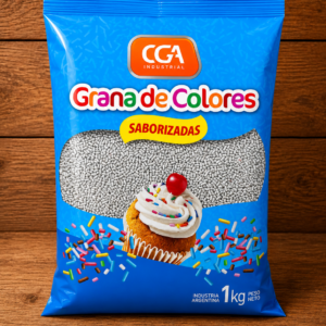 Grana color Plateadas x 1kg
