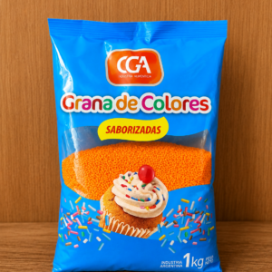 Grana color Naranja x 1kg