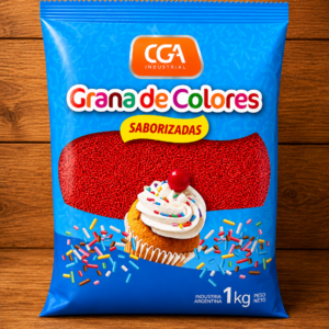 Grana color Rojo x 1kg